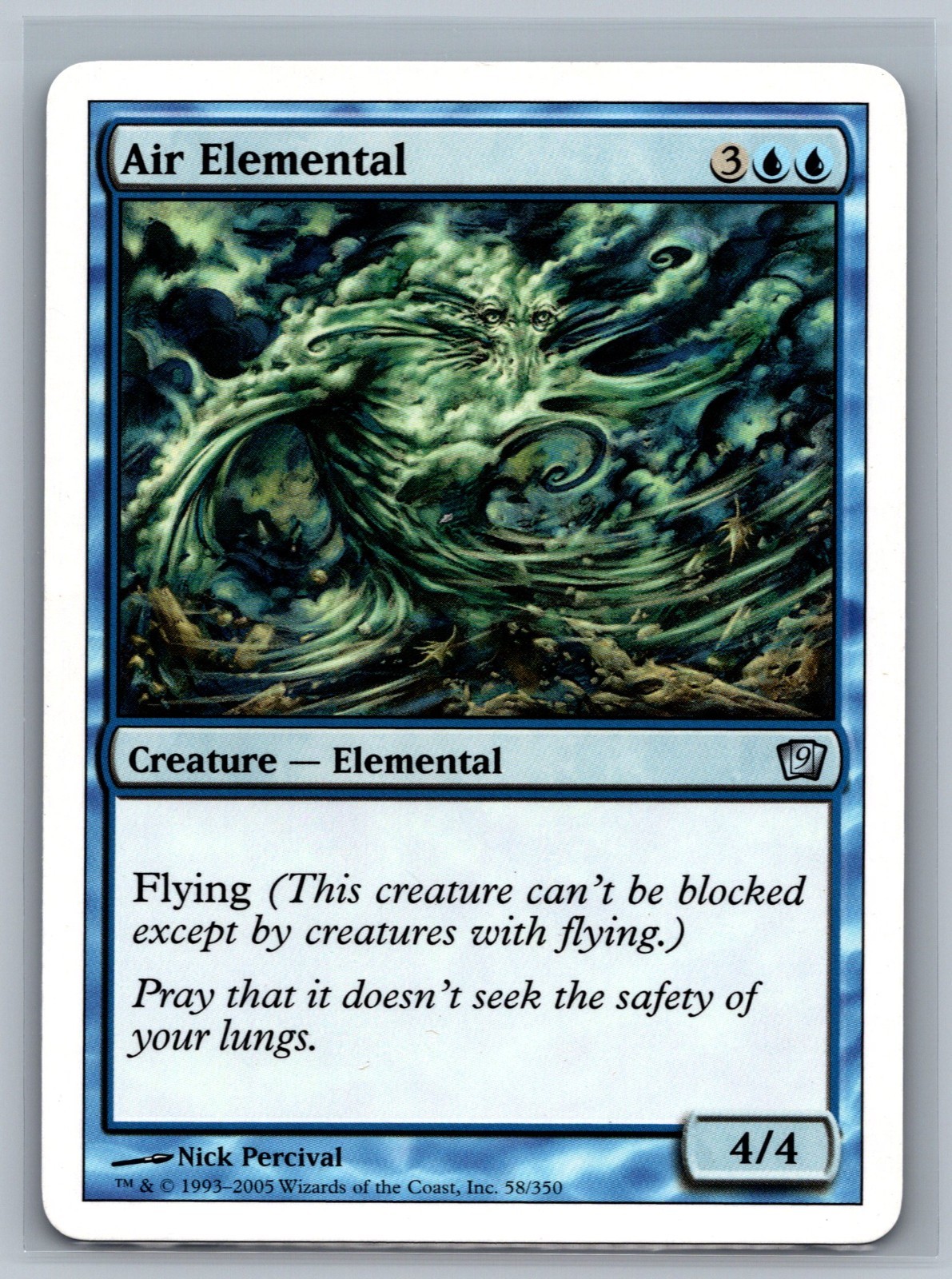 Magic The Gathering 9th Edition Air Elemental #58/350 MTG TCG CCG Ninth