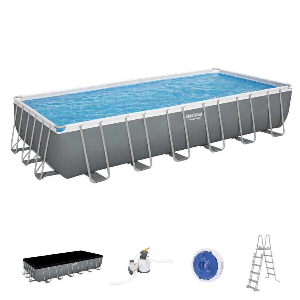 Piscina sobre el Suelo Rectangular 732x366x132cm Con Bomba A Arena Bestway 56475
