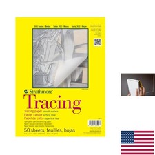 USA-Made 300 Series Tracing Paper Pad, 50 Sheets, 9x12 Inches for Drawing & More