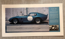 CARROLL SHELBY SIGNED Daytona Cobra Coupe Championship Poster, LIMITED EDITION!!