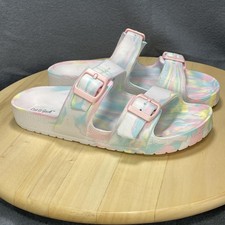 Cat Jack Sandals Girls 3 Pastel Tie Dye Double Strap BuckleSlip On EVA Pool