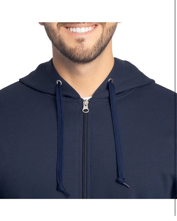 Fruit of the Loom Men's Eversoft Fleece Zip-Up Hoodie (Navy) Size XL New See Pho - Image 4 of 4