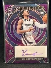 Kennedy Chandler 2022-23 Spectra Aspiring Autographs Purple #AA-KCH AU,SN #/35
