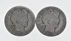 1892-1915 Lot 2 1907-D 1908 Barber 90% Half Dollars - Coin Collection *946