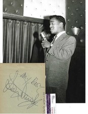 Sammy Davis Jr Autographed Album Page JSA Singer Hollywood Actor Dancer Comic