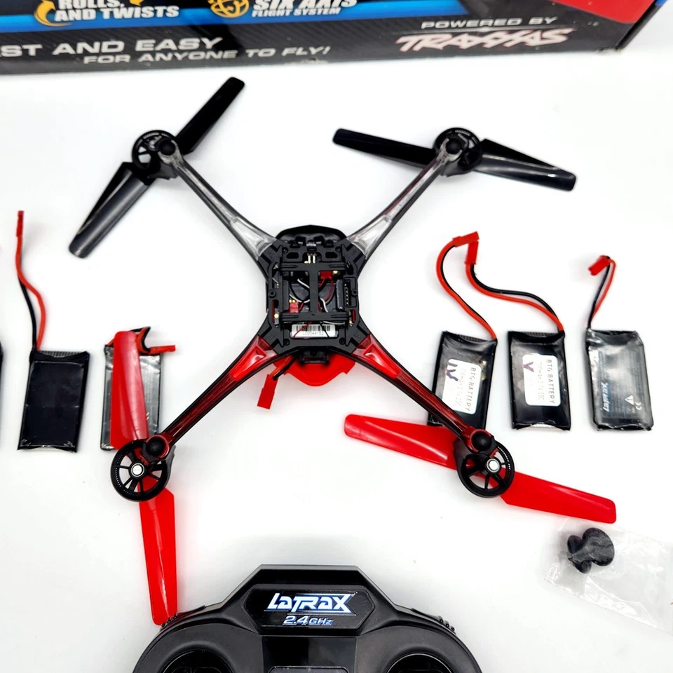 Red LaTrax Alias RTF RC Drone Quadcopter 2.4GHz w/ 6 LiPo Batteries - No Charger - Image 2 of 2