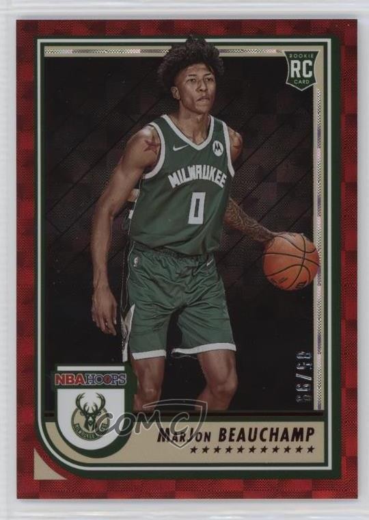 2022-23 Panini NBA Hoops Rookies Hyper Red /99 MarJon Beauchamp #254 Rookie RC
