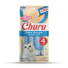 INABA Churu Tuna Cat Treat, Creamy Pur e with Vitamin E, 4 Tubes, 0.5oz Each