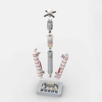 Hot Sale IIIE Centaur Launch Vehicle Rocket 909 1:110 scale Build Moc