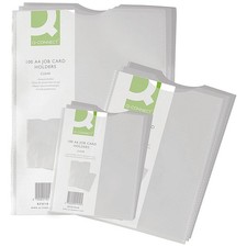 Q-Connect Card Holder Polypropylene A5 Pack of 100 ,White