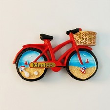 Mexico Cancun Beach Scenic Scooter Tourist Souvenir 3D Resin Fridge Magnet Craft