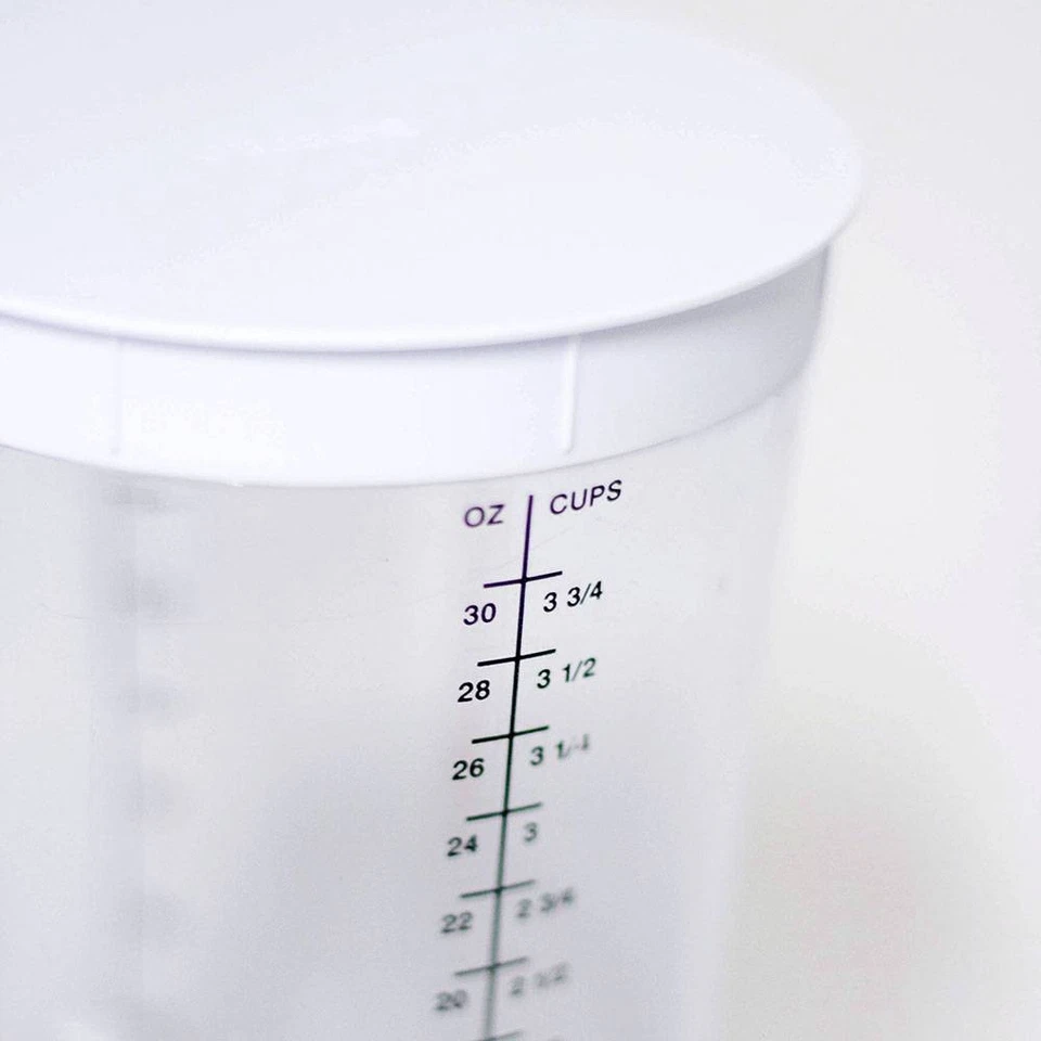 Dispensador de batería Norpro mango de agarre suave 4 tazas transparente con medidas Foto 2 de 4