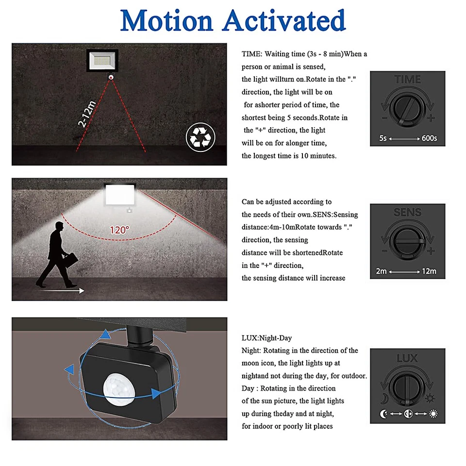 LED Strahler Außen Fluter 300W 200W 100W 50W 30W 10W Scheinwerfer IP66 DHL - Bild 3 von 4