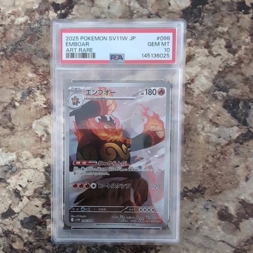 2025 POKEMON JAPANESE SV11W-WHITE FLARE ART RARE #098 EMBOAR PSA 10