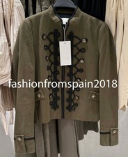 ZARA NEW WOMAN BLAZER WITH EPAULETS FIREMAN CLASP JACKET KHAKI 2425/688/505