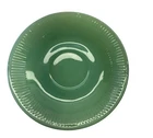 Authentic Fire King Jade-ite Ribbed Saucer Jane Ray Pattern - 1950s Mark
