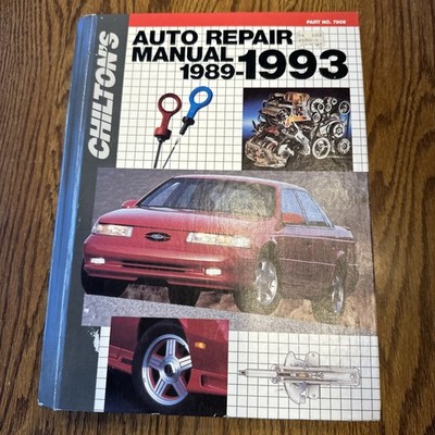 Chilton's Auto Repair Manual 1989-1993 (CHILTON'S AUTO SERVICE MANUAL) Part 7909