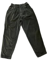Vtg Biscuit Jeans Moss Green Corduroy Women Pants Sz:40 Made In France