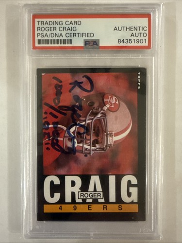 Roger Craig Autographed 1985 Topps Card Inscription “1000/1000 - 85” (PSA)