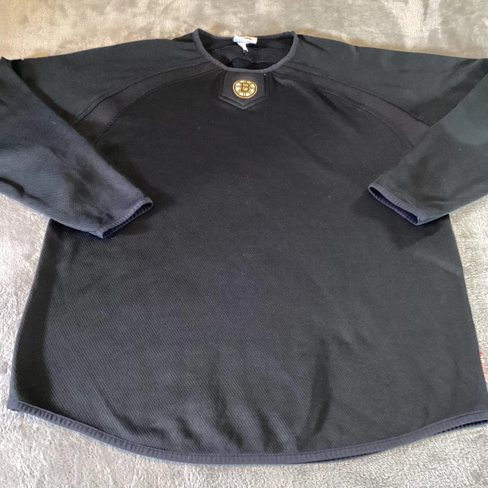 Camisa Térmica Boston Bruins Para Hombres Negra NHL Hockey Majestuosa Manga Larga Pullover Foto 2 de 4