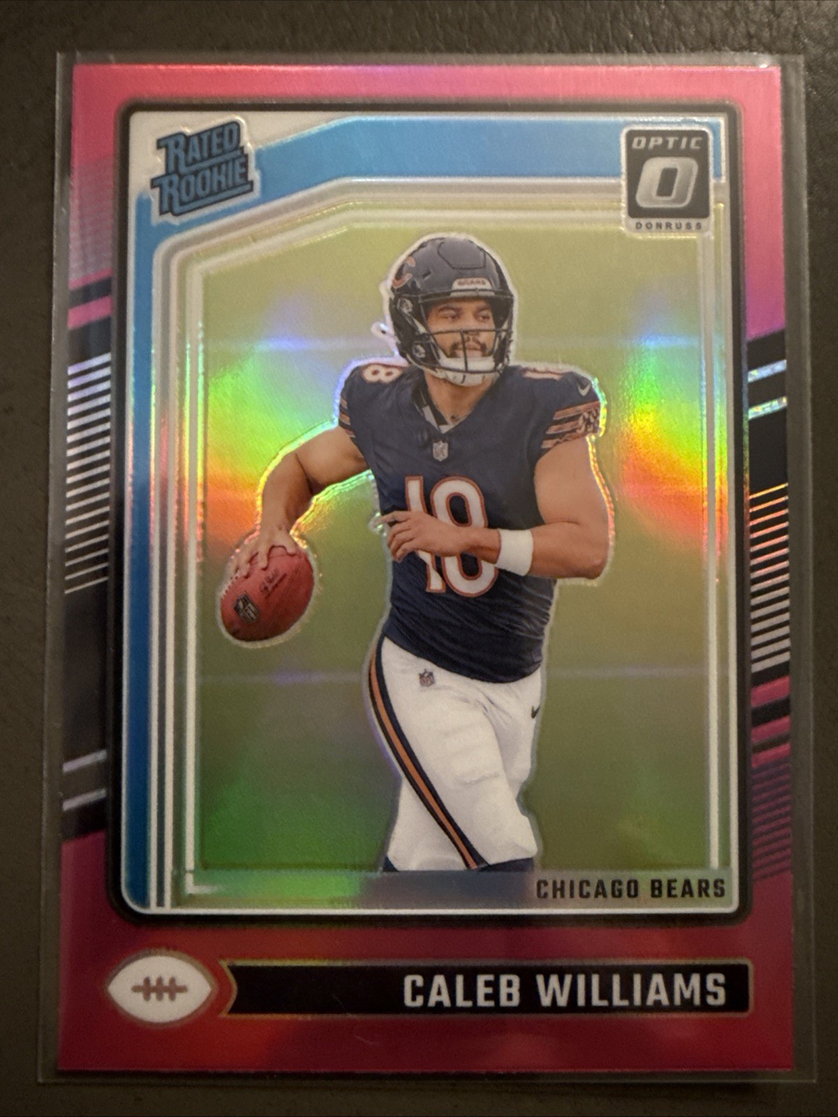 2024 Panini Donruss Optic - Rated Rookie Caleb Williams #201 Pink Prizm (RC)