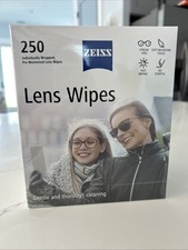 ZEISS Brand New Eyeglass Lens Cleaning Wipes 250 ct. Great Price