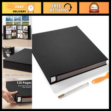 Large Self-Adhesive Photo Album for 4x6 5x7 3x5 8.5x11 - DIY Scrapbook, 120 Page
