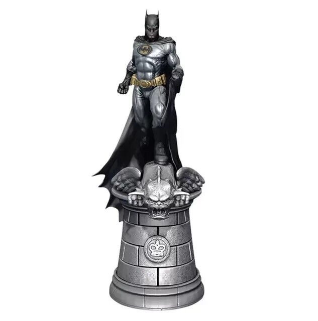 DC Batman White King Figure Eaglemoss Chess Collection Boxed Figurine #1 NEW