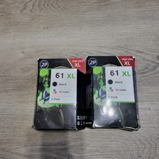 Lot of 2 2P 61 XL Ink Cartridges Black Tri-Color High Yield 2-Pack Printer Ink