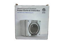 30Amp Power Inlet Box 125 V Weatherproof Outdoor Power Outlet