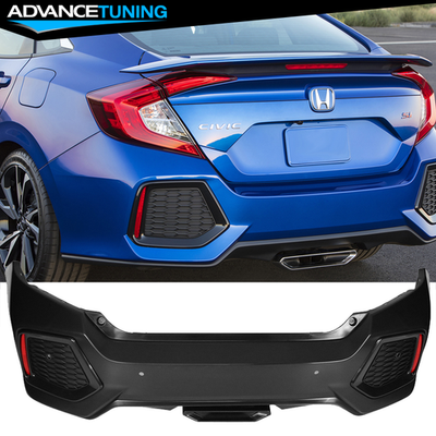 Honda Civic 外装パーツセット Fits 16-21 Honda Civic 10th Gen X Sedan 4DR Si Style Rear Bumper