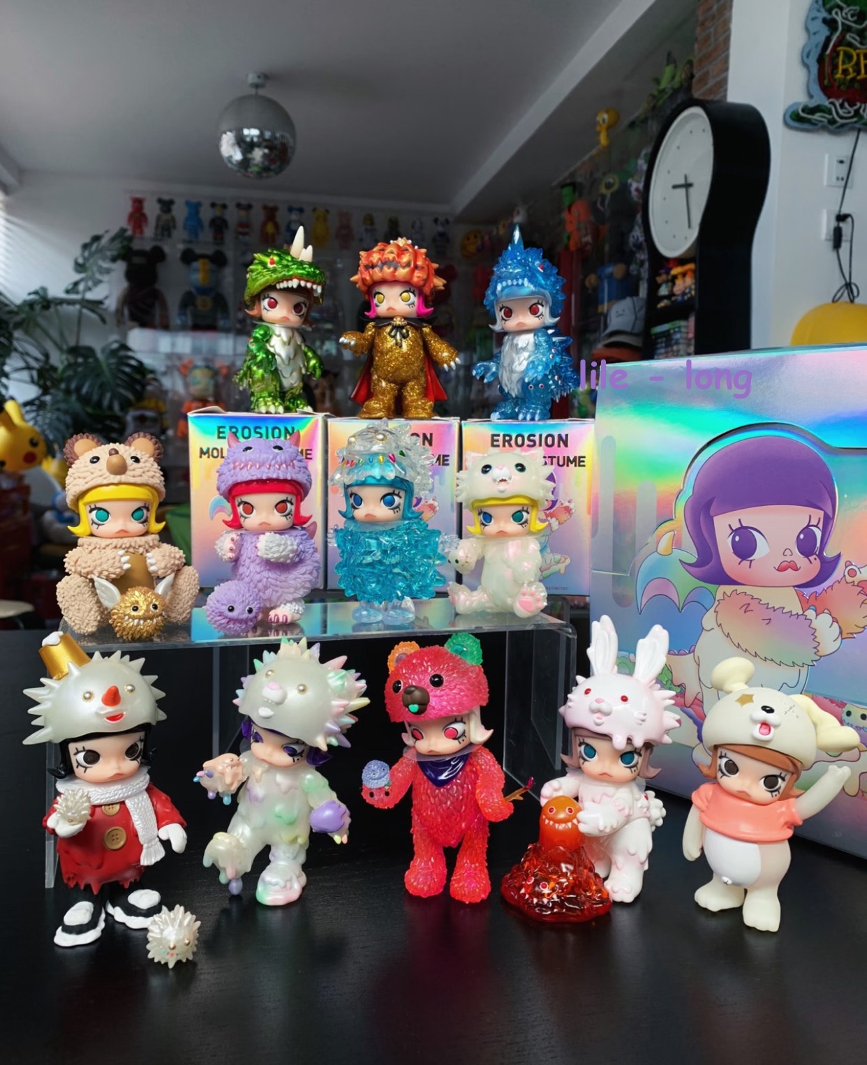 Set Of 12pc Basic POPMART Erosion Molly Costume Series Instinctoy Blind Box Doll