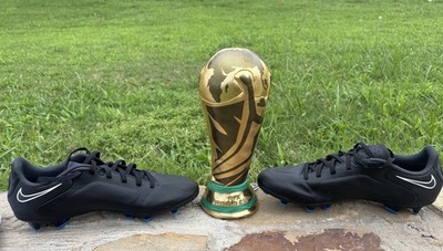 Nike Tiempo Legend 9 Academy MG Black/Blue Soccer Cleats Men s Size 8 DA1174-001