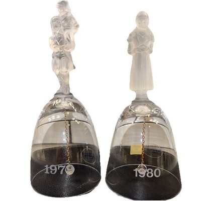 1979 1980 Christmas Carol Bells Tiny Tim & Bob Cratchit Scrooge Crystal Dickens￼