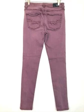 American eagle hi-rie jeggings skinny jeans purple size 4 regular