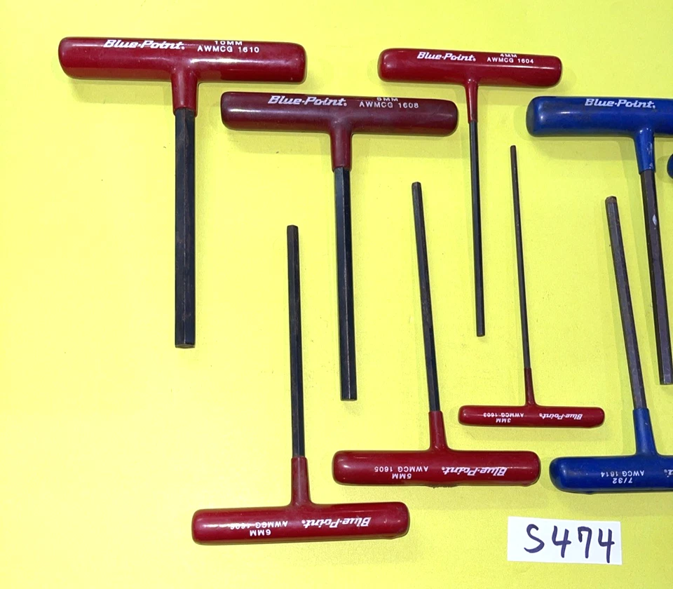 BLUE-POINT TOOLS 2 SETS 8 PC. T HANDLE HEX SAE & 6 T HANDLE HEX METRIC WRENCHES - Image 4 of 4