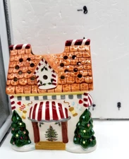SPODE  Christmas Tree 7” Sweet Shop Votive Candle Holder House Decoration