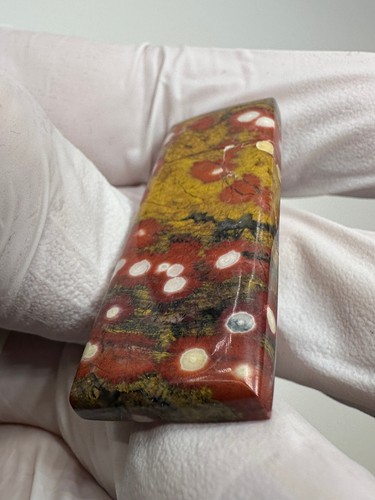 ( 48 ct. ) Guadalupe Poppy Jasper Designer Cabochon, Morgan Hill, California - Picture 6 of 8