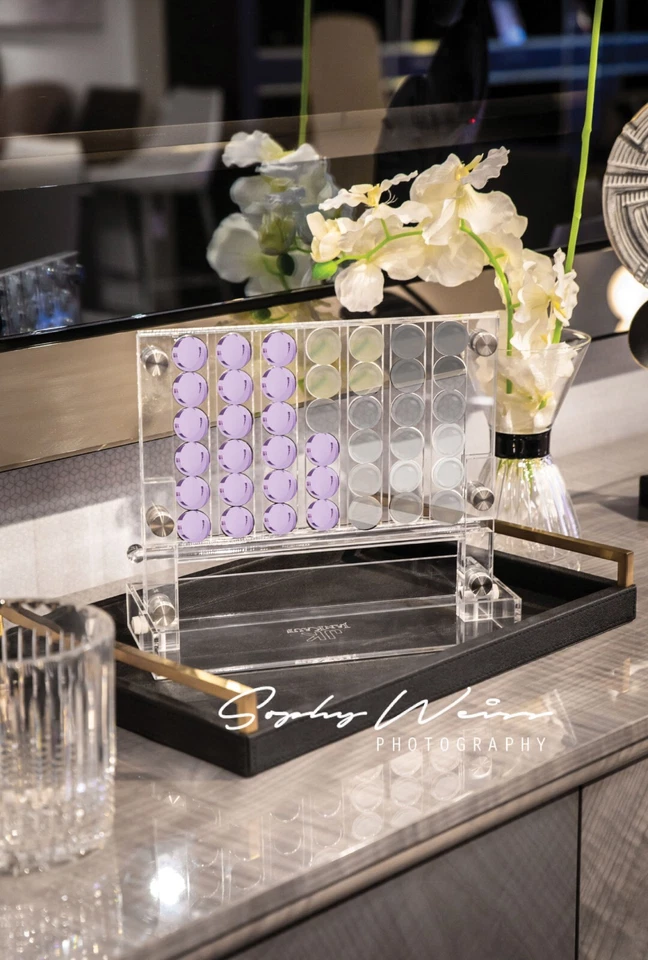 Connect Four - 4 in a Row - Luxury Acrylic Board Game in Various Colour Options  - Image 4 of 4