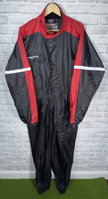 M2R Made 2 Ride Motorcycle Nylon Red And Black Rain Suit Mens L 44