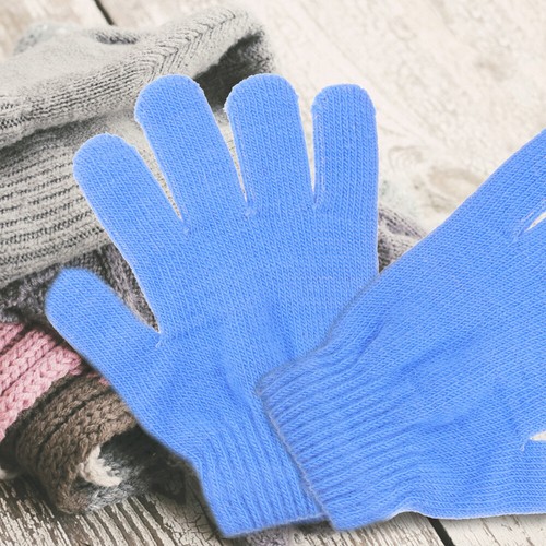 Set of 2 Fleece Warm Gloves Men and Women Finger Mittens Thickened - Picture 6 of 12