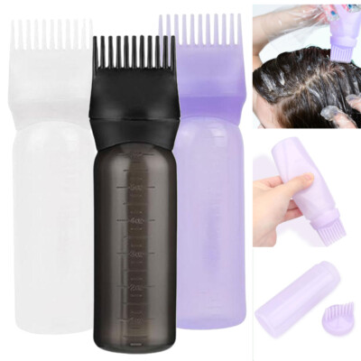 -Dyeing Shampoo Bottle Oil Comb 170ML Hair Tool Hair Dye Applicator Brush Bottle