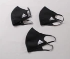 Adidas Unisex 3-Pack Face Mask Black/White Size Medium/Large NWT