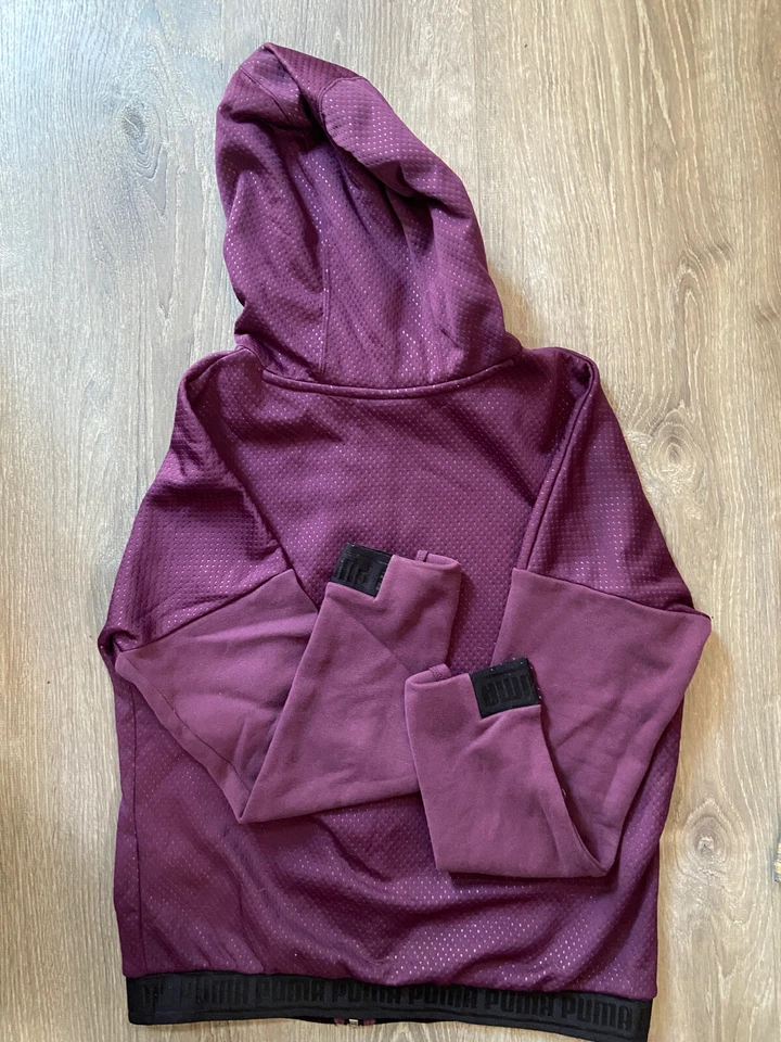 puma ciruela sudadera con capucha cremallera completa chaqueta talla mediana Foto 2 de 4