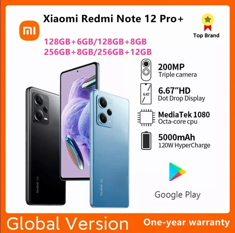 (Unlocked) Redmi Note 12 5G BLUE 8+256GB Octa Core Dual SIM Android Cell  Phone