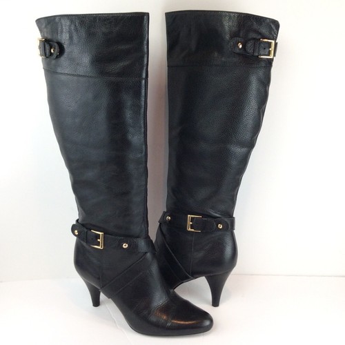 Steve Madden Leather Boots Size 7 Black 