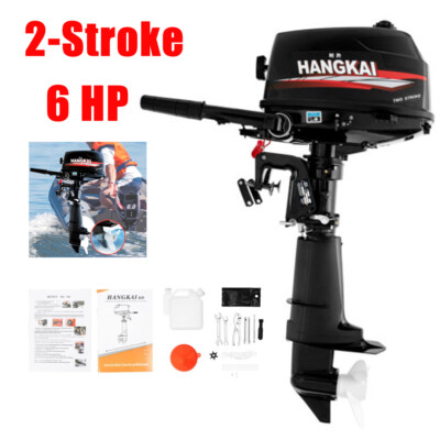 HANGKAI 2Stroke 6HP Outboard Motor Fishing Boat Engine Water Cooling CDI System