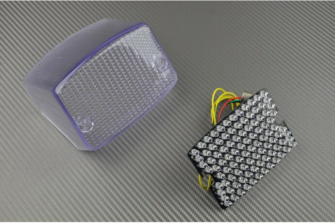 Phare arrière LED transparent haute visibilité pour moto Kawasaki Vulcan VN750 de 1987 à 2003