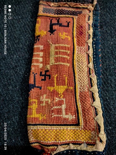 vintage Indian ethnic tribal rabari kutchi banjara rare handmade dagger cover 99 - Picture 4 of 8