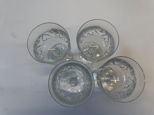Set Of 4 Vintage Lead Crystal Glasses – Elegant Wine/Water Goblets – 17cm - Picture 2 of 3